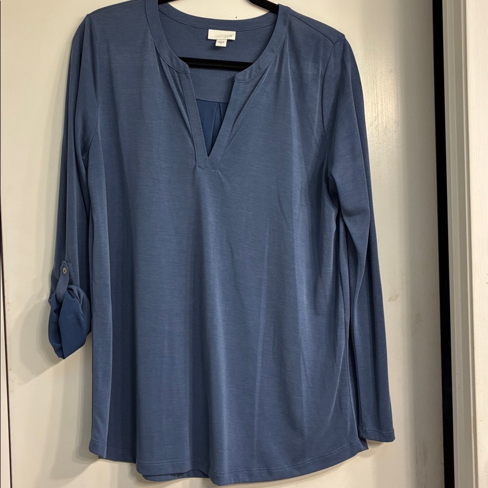 NWOT J. Jill Blue Long-Sleeve Women's Top
